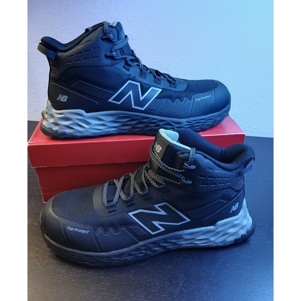 New Balance Fresh Foam Cremorne Mid EH Black Grey Work Boots Men 13 2E Wide NEW - Picture 11 of 13